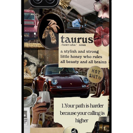Taurus Zodiac Samsung A12 Metal Case Back Cover by Casekaro