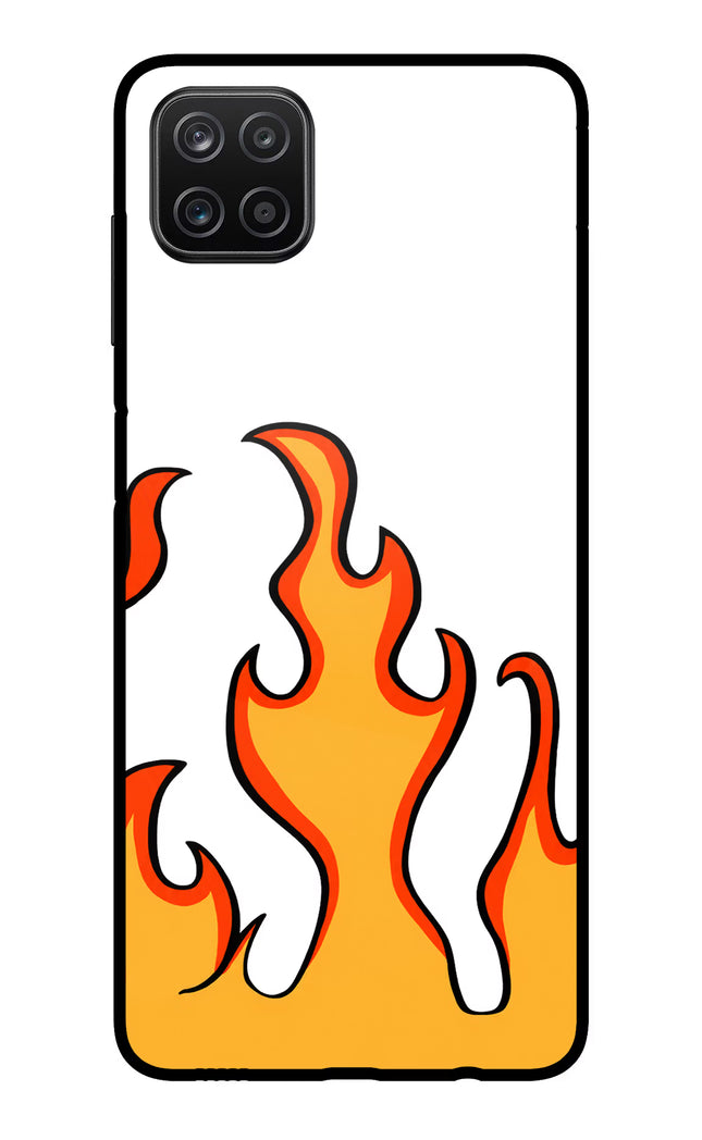 Fired Up – White Samsung A12 Metal Case Back Cover by Casekaro