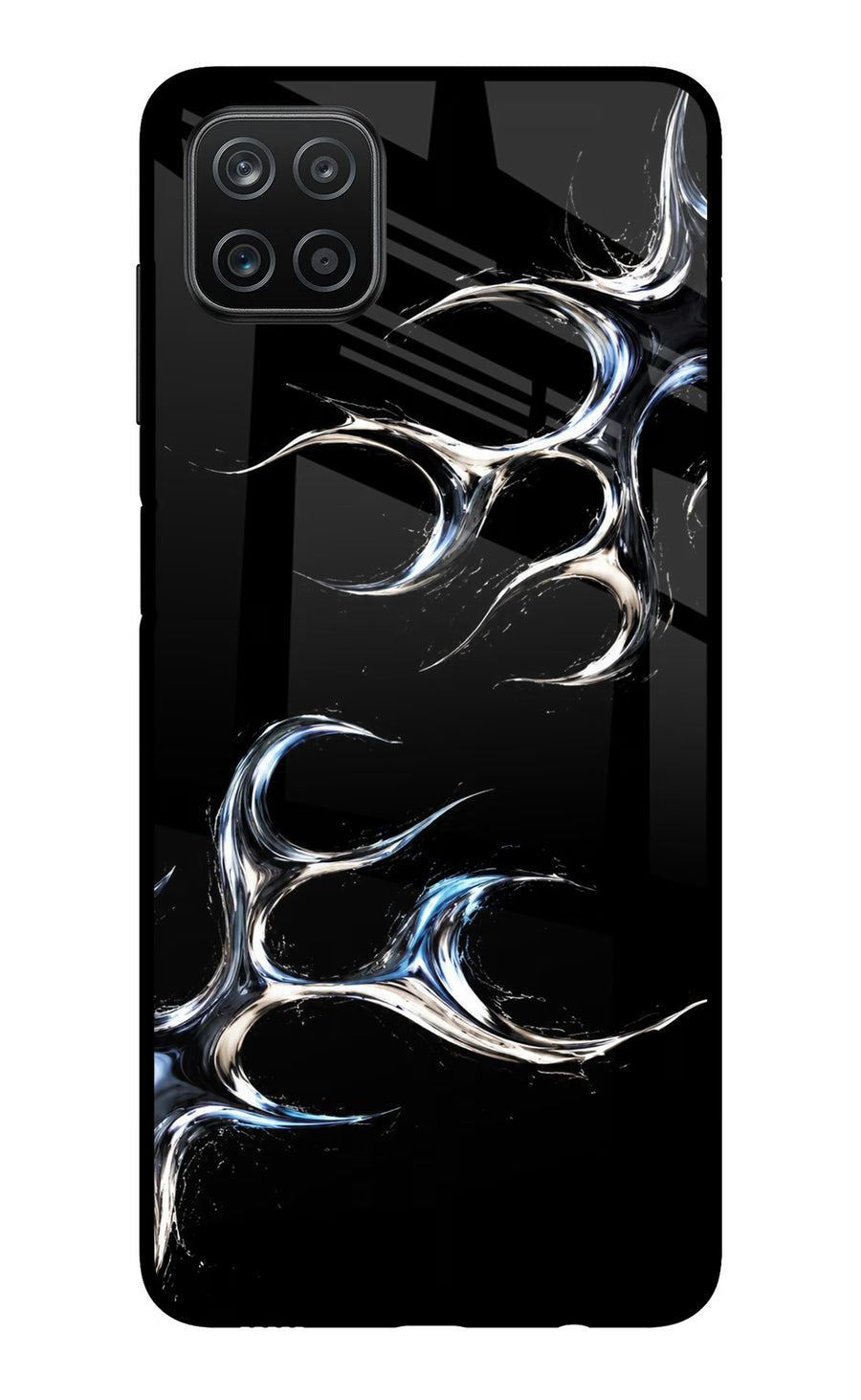 Chrome Tribal Samsung A12 Back Cover, Metal case