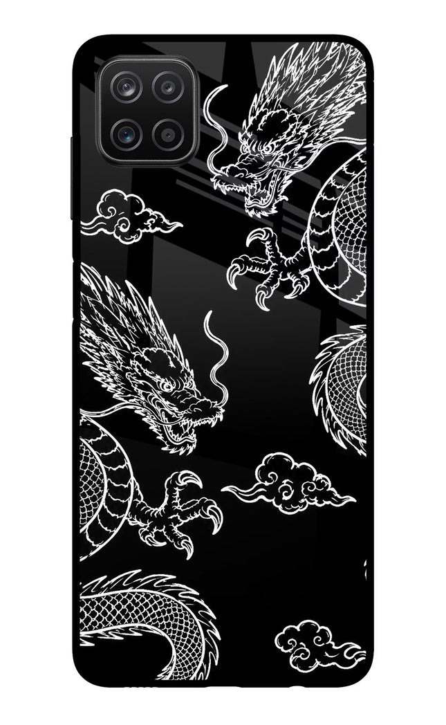 Twin Dragons Samsung A12 Metal Case Back Cover by Casekaro