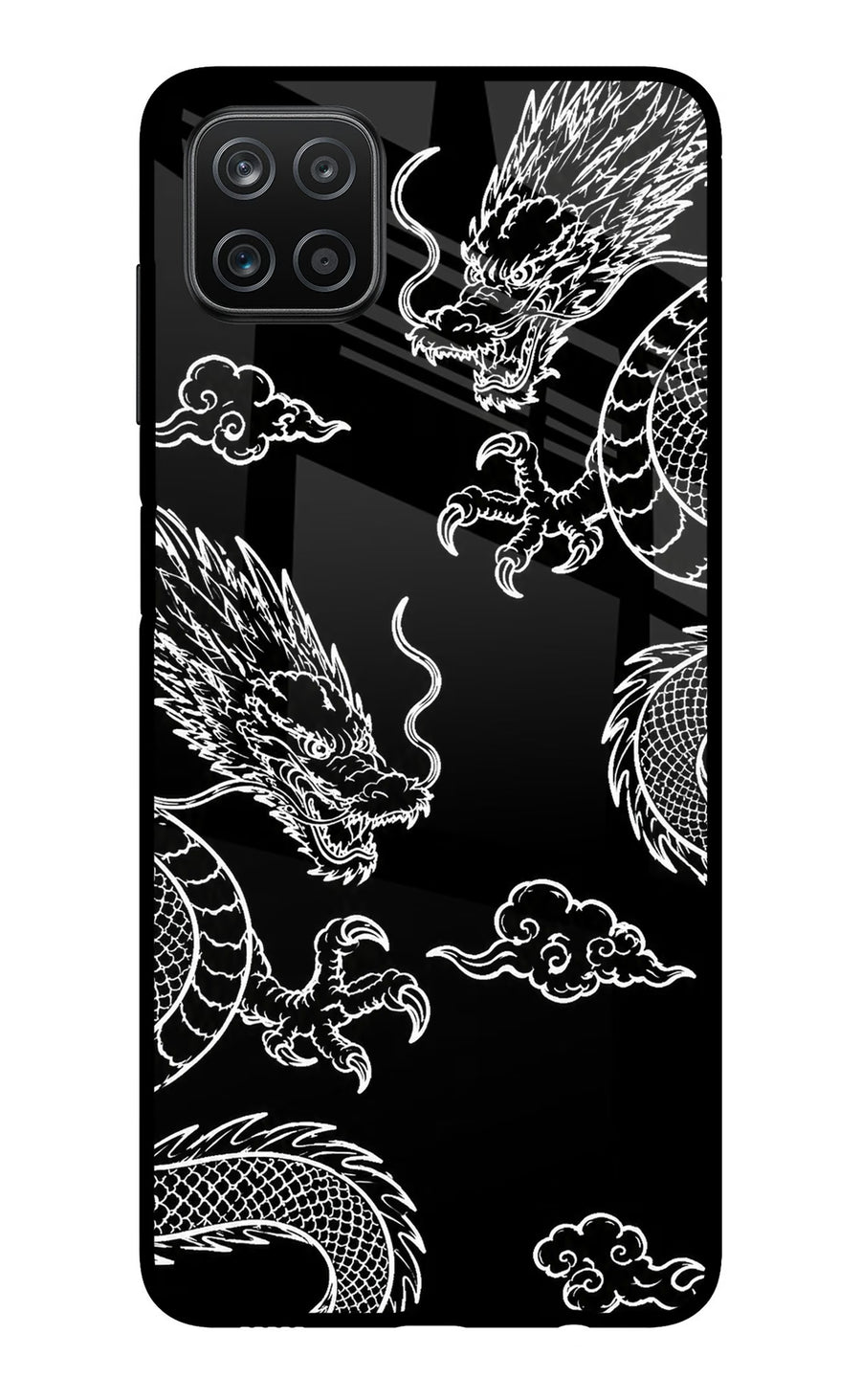 Twin Dragons Samsung A12 Back Cover, Metal case
