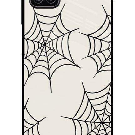 Spider Web Samsung A12 Metal Case Back Cover by Casekaro