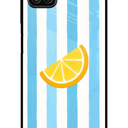 Summer Lemon Samsung A12 Metal Case Back Cover by Casekaro