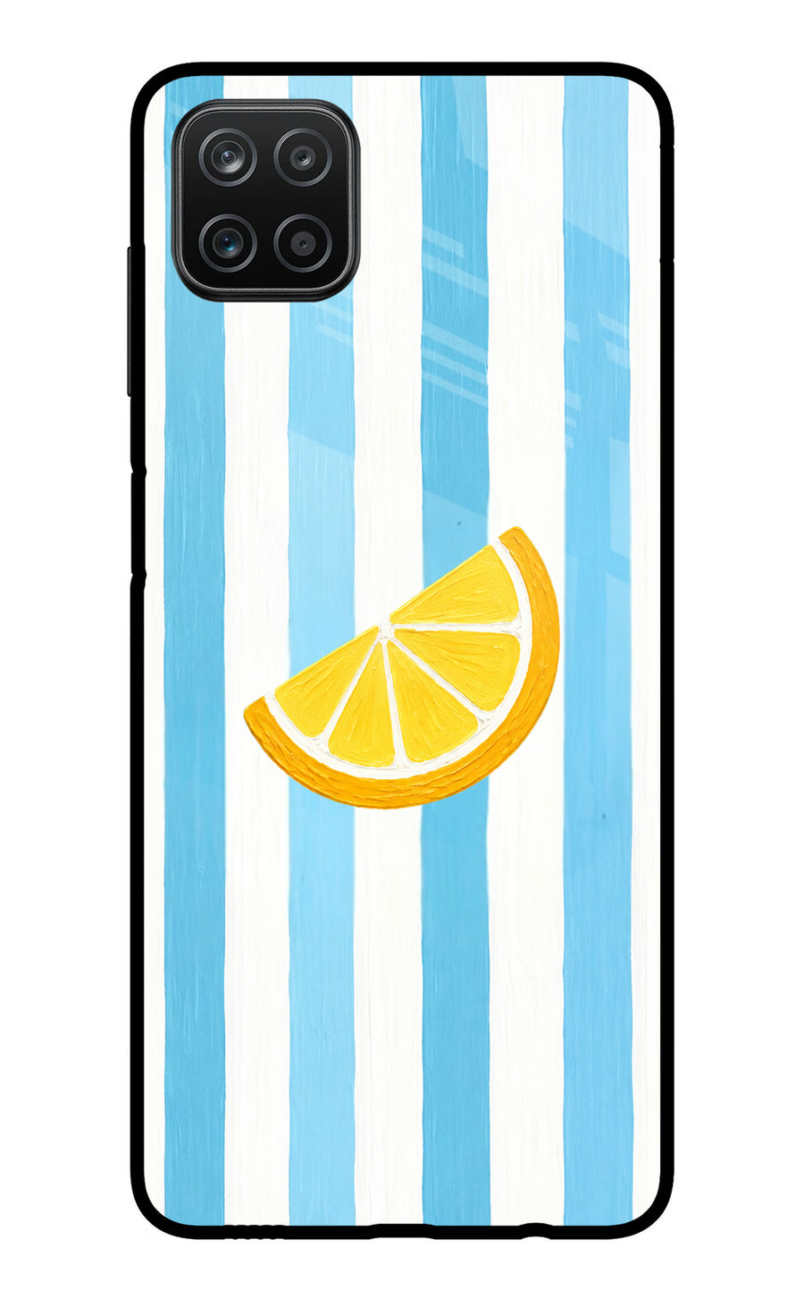 Summer Lemon Samsung A12 Back Cover, Metal case