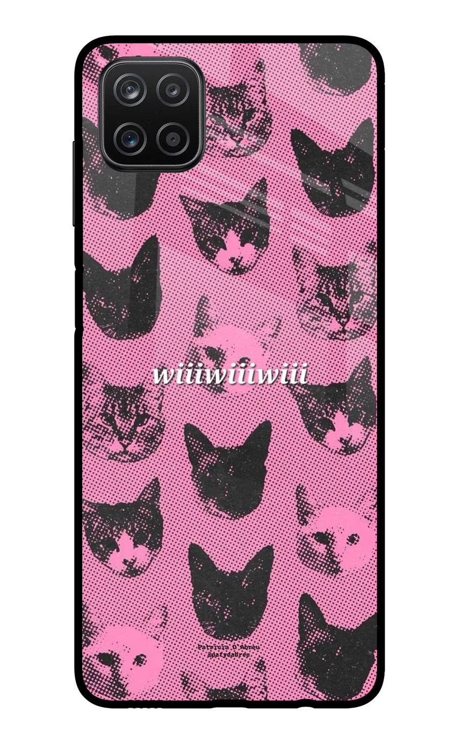 Pink Cats Samsung A12 Back Cover, Metal case