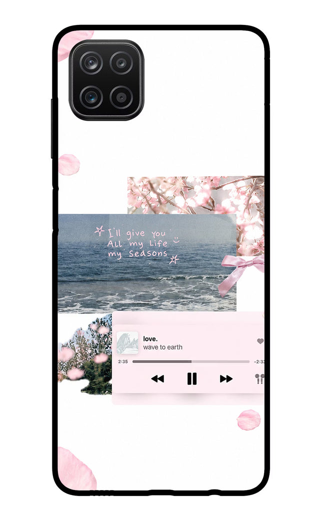 Wave to earth Samsung A12 Metal Case Back Cover by Casekaro