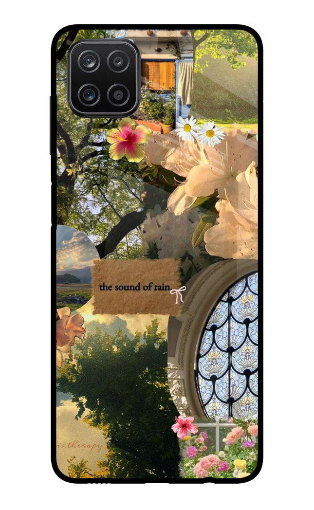 Rain Samsung A12 Metal Case Back Cover by Casekaro