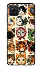 Cool Cat Samsung A12 Metal Case Back Cover by Casekaro