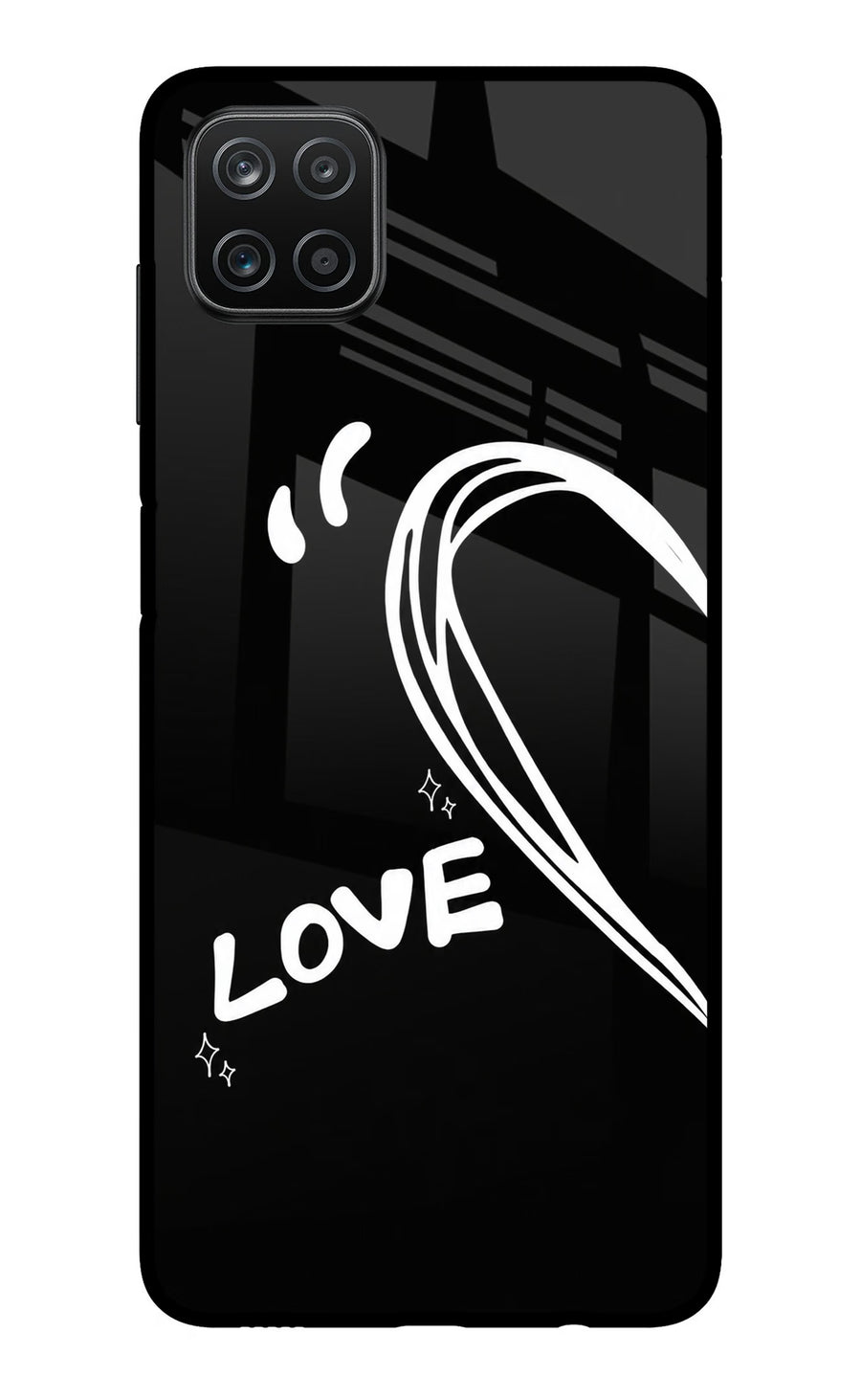 Love Line Samsung A12 Back Cover, Metal case