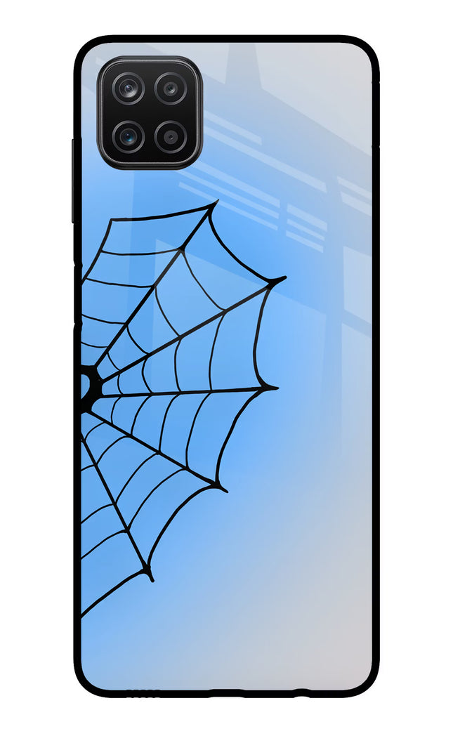 Blue Web Samsung A12 Metal Case Back Cover by Casekaro