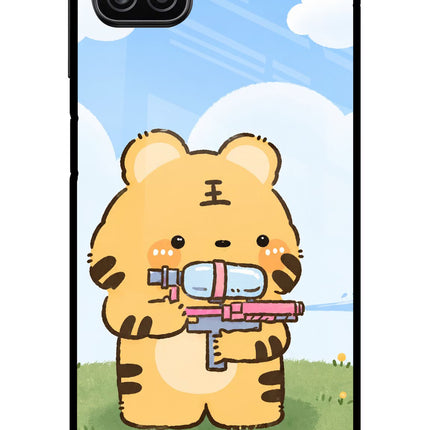 Tiger Treat Samsung A12 Metal Case Back Cover by Casekaro