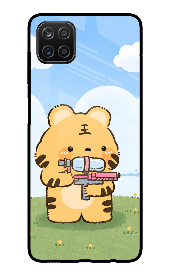 Tiger Treat Samsung A12 Metal Case Back Cover by Casekaro