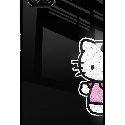 Kitty Charm Samsung A12 Metal Case Back Cover by Casekaro