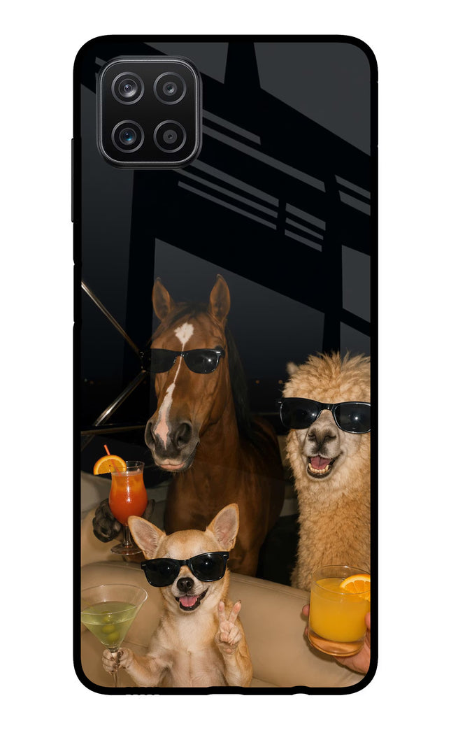 Party Squad Samsung A12 Metal Case Back Cover by Casekaro