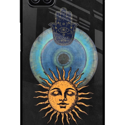 Divine Sun Samsung A12 Metal Case Back Cover by Casekaro
