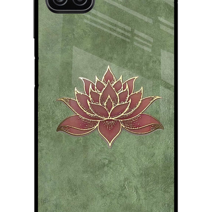 Lotus Grace Samsung A12 Metal Case Back Cover by Casekaro