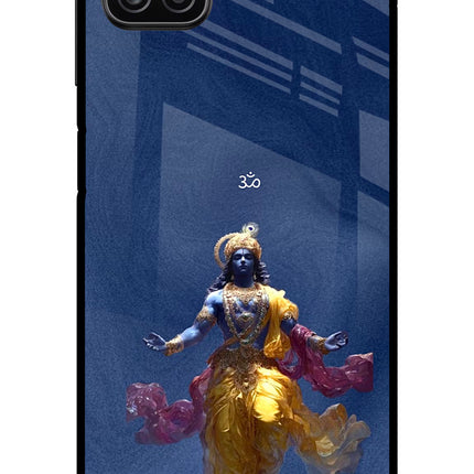 Cosmic Krishna Samsung A12 Metal Case Back Cover by Casekaro