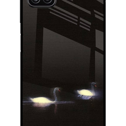 Silent Swans Samsung A12 Metal Case Back Cover by Casekaro