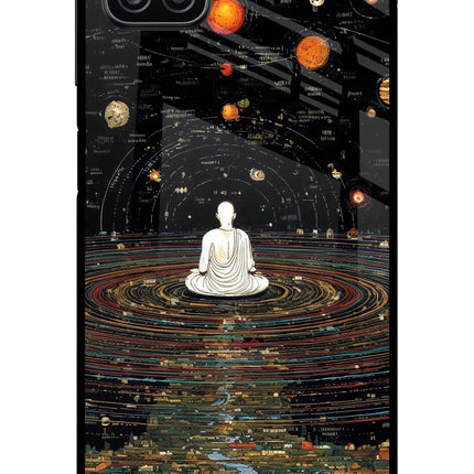 Space Monk Samsung A12 Metal Case Back Cover by Casekaro