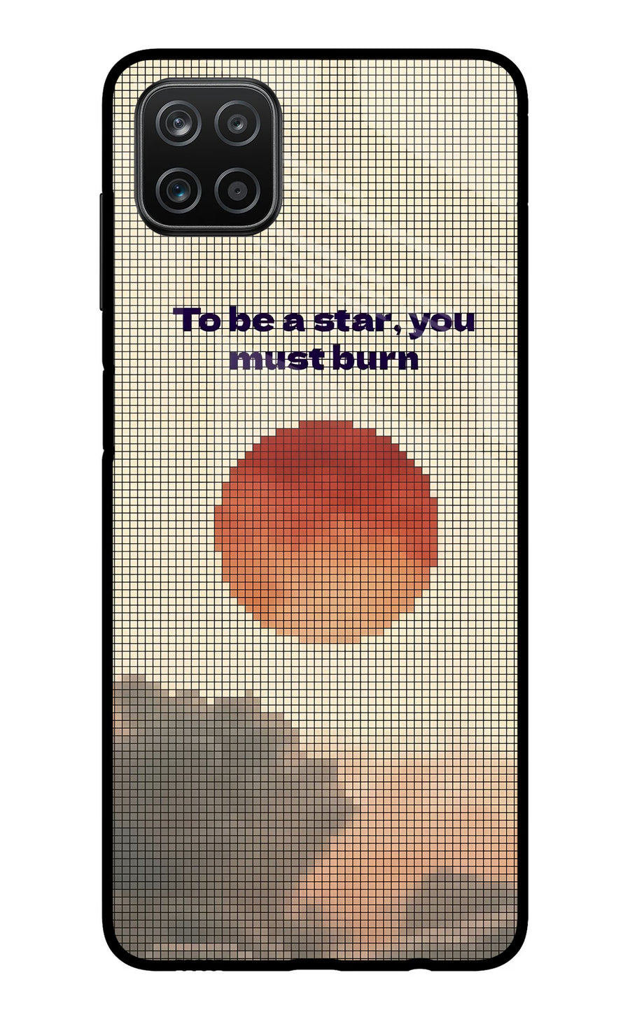 Pixel Sun Samsung A12 Back Cover, Metal case