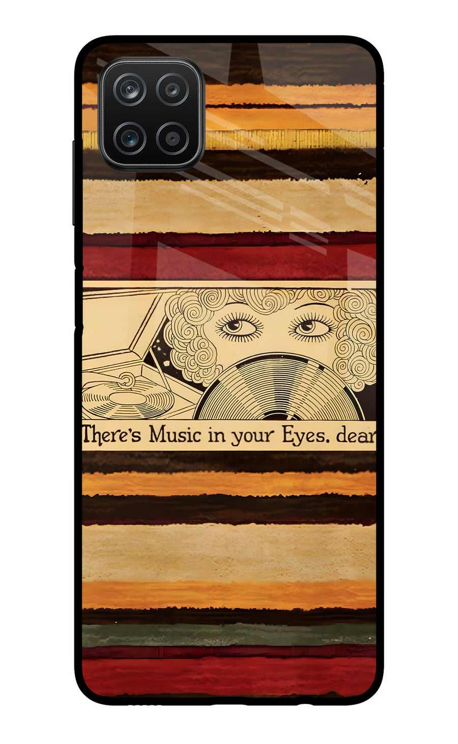 Vinyl Stripes Samsung A12 Back Cover, Metal case