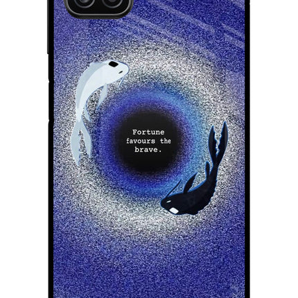 Dark Koi Samsung A12 Metal Case Back Cover by Casekaro