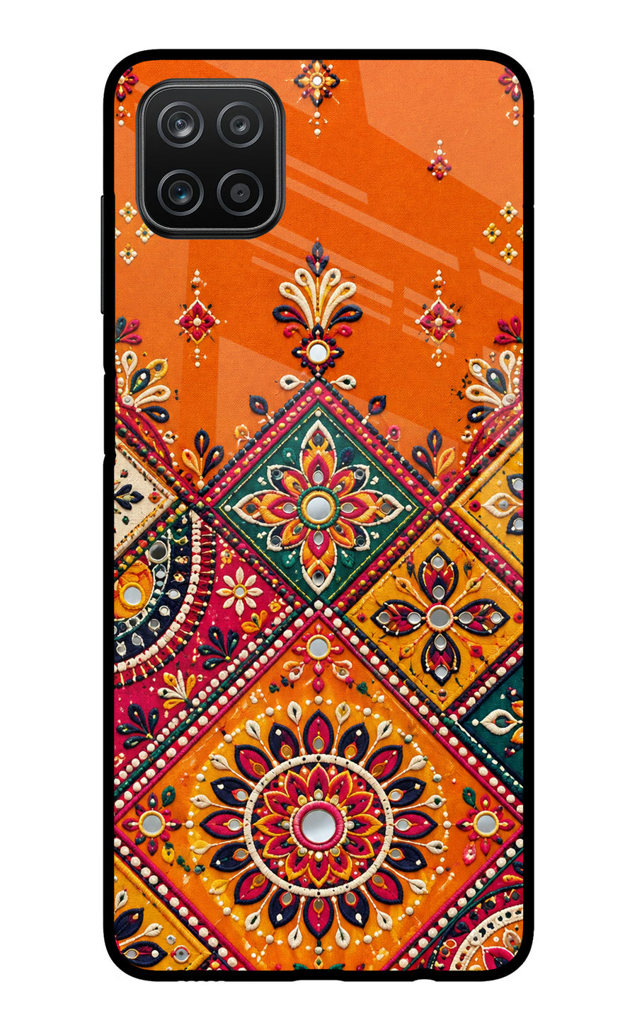 Kutch Glow Samsung A12 Back Cover, Metal case