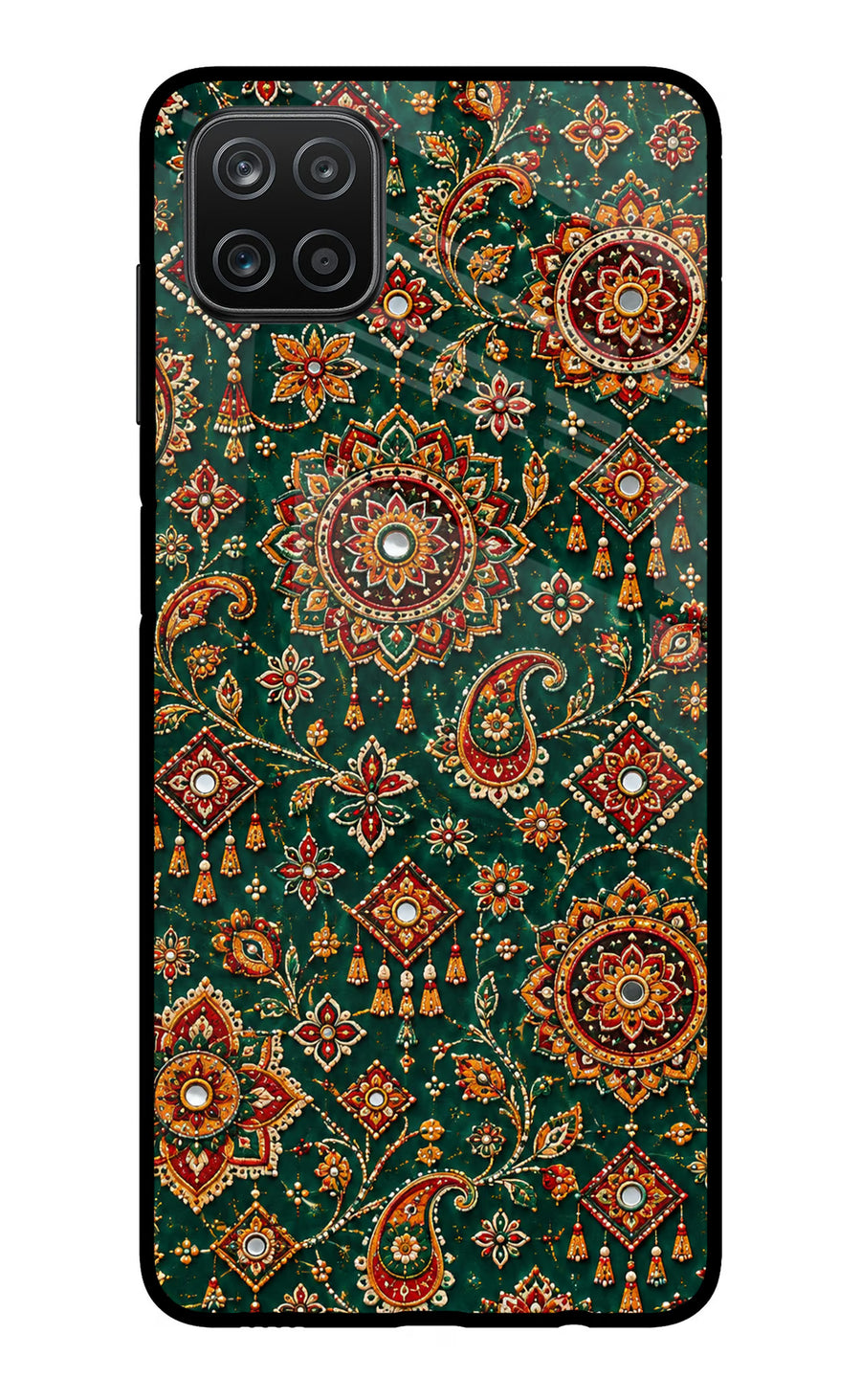 Green Pataka Samsung A12 Back Cover, Metal case