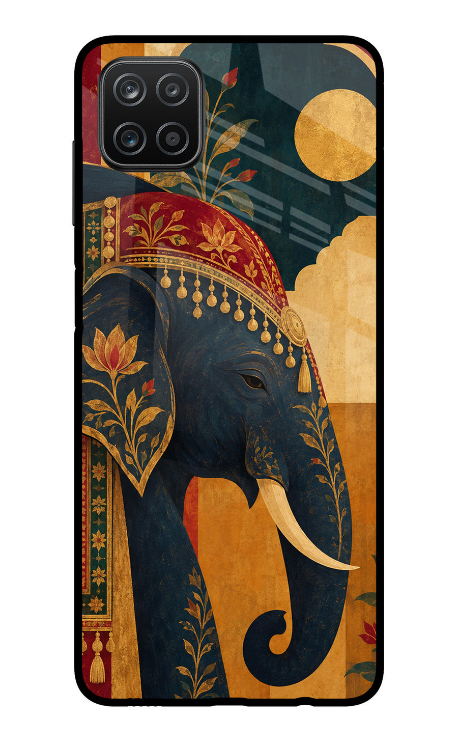 Royal Elephant Samsung A12 Back Cover, Metal case