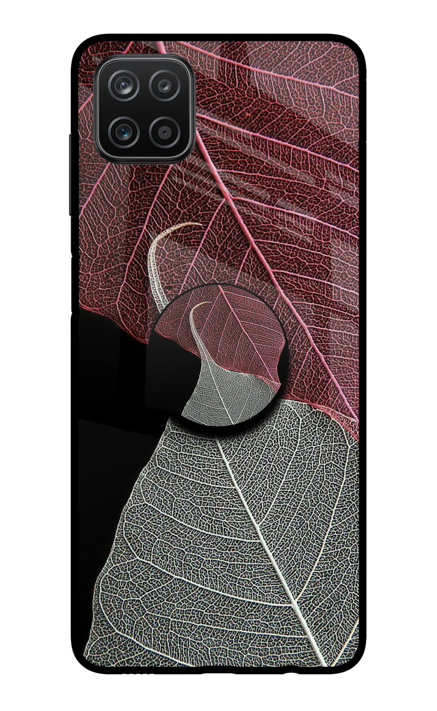 Leaf Pattern Samsung A12 Pop Case, Metal case