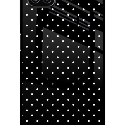 White Dots Samsung A12 Pop Case by Casekaro