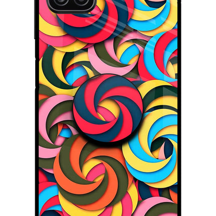 Spiral Pattern Samsung A12 Pop Case by Casekaro