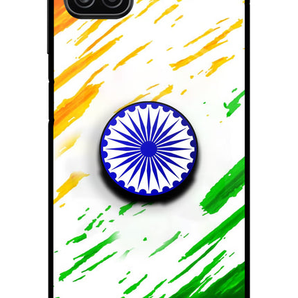 Indian Flag Ashoka Chakra Samsung A12 Pop Case by Casekaro