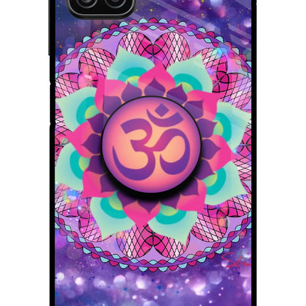 Om Purple Samsung A12 Pop Case by Casekaro