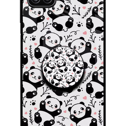 Cute Panda Samsung A12 Pop Case by Casekaro