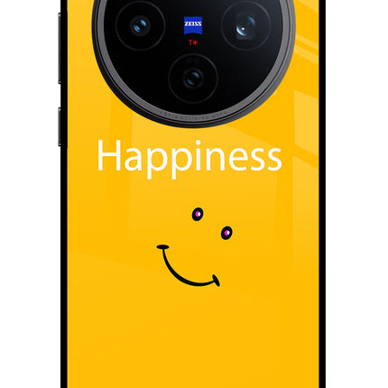 Happiness With Smiley Vivo X200T Metal Case Back Cover by Casekaro