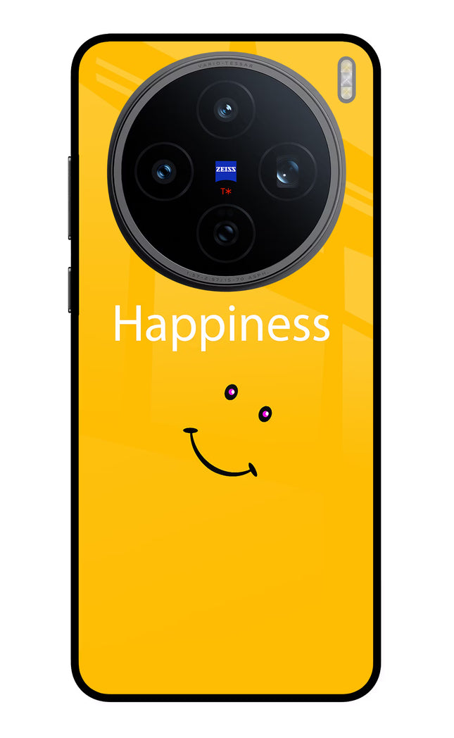 Happiness With Smiley Vivo X200T Metal Case Back Cover by Casekaro