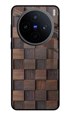 Wooden Cube Design Vivo X200T Metal Case Back Cover by Casekaro