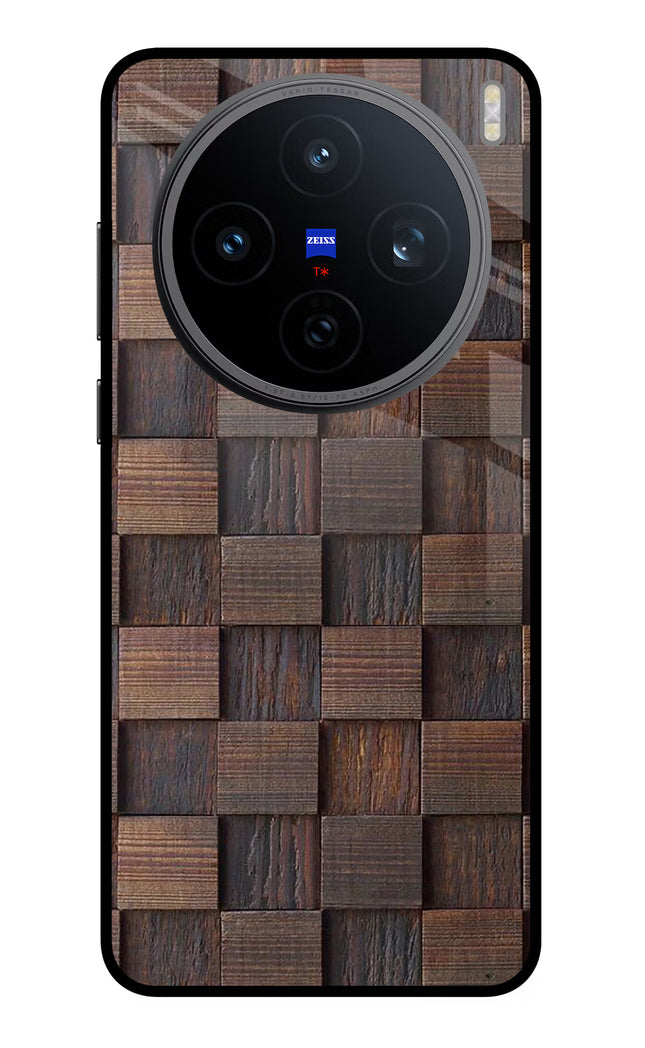 Wooden Cube Design Vivo X200T Metal Case Back Cover by Casekaro