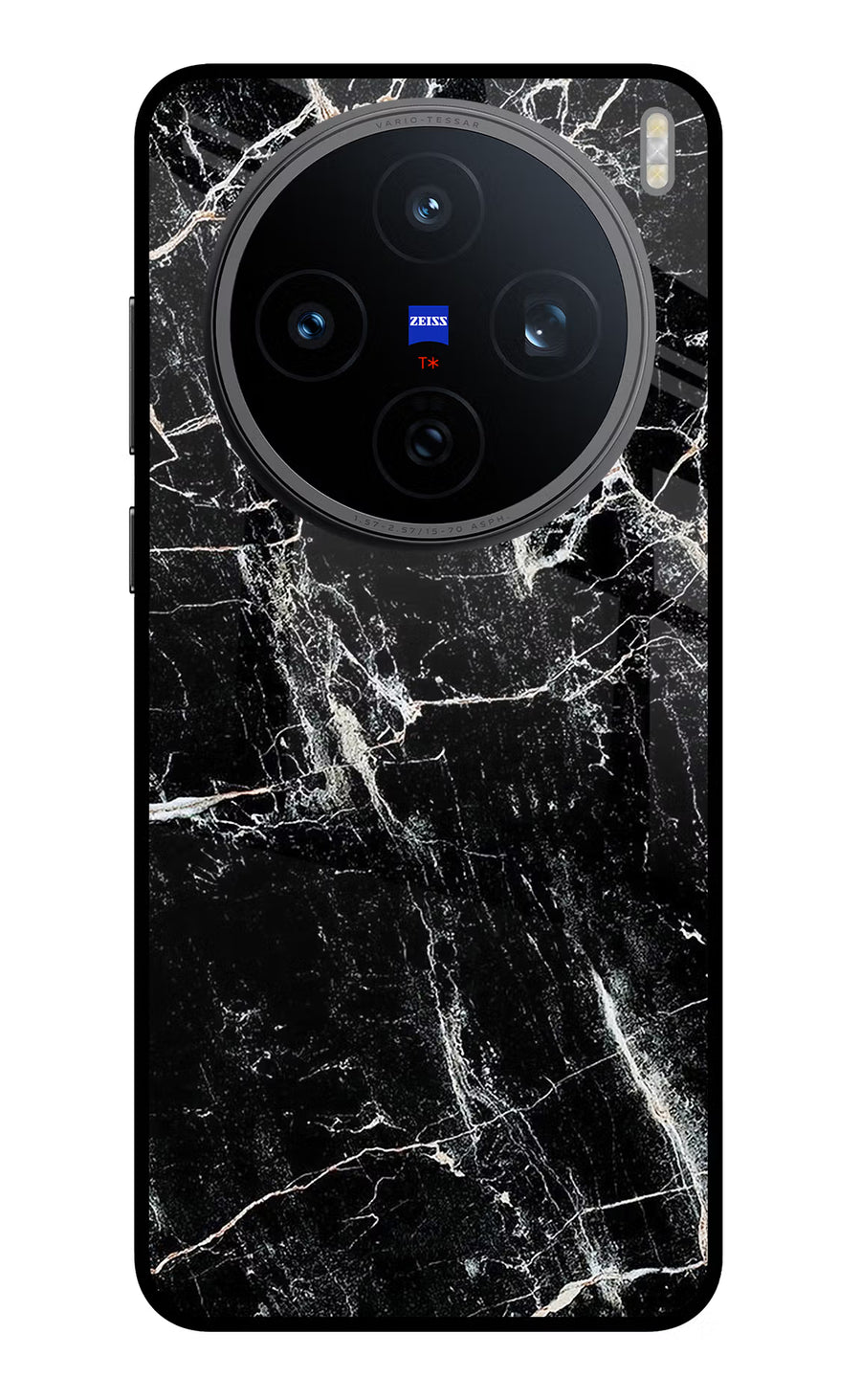 Black Marble Texture Vivo X200T Back Cover, Metal case