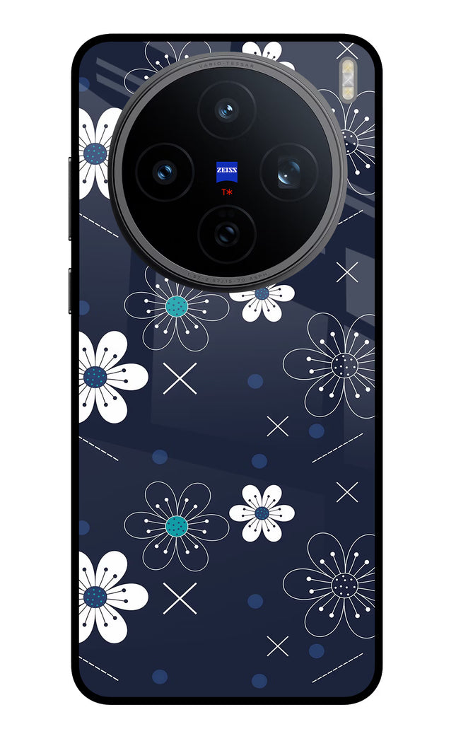 Flowers Vivo X200T Metal Case Back Cover by Casekaro