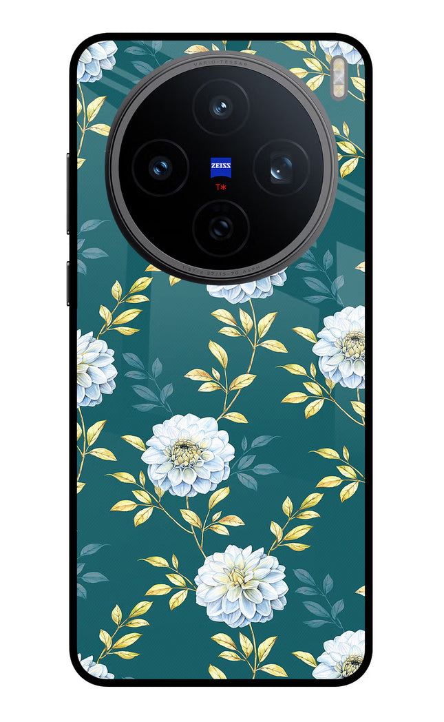 Flowers Vivo X200T Metal Case Back Cover by Casekaro