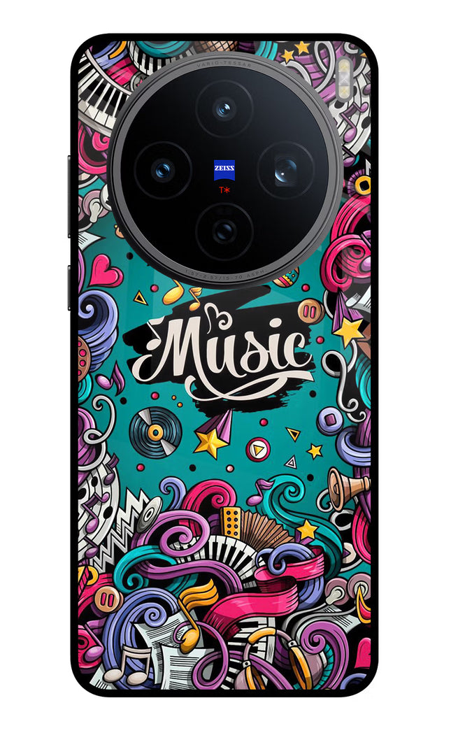 Music Graffiti Vivo X200T Metal Case Back Cover by Casekaro