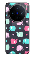 Elephants Vivo X200T Metal Case Back Cover by Casekaro
