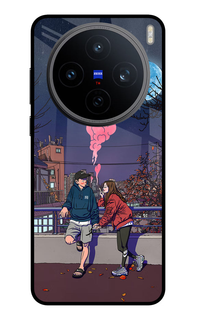 Chilling Couple Vivo X200T Metal Case Back Cover by Casekaro