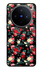 Rose Pattern Vivo X200T Metal Case Back Cover by Casekaro