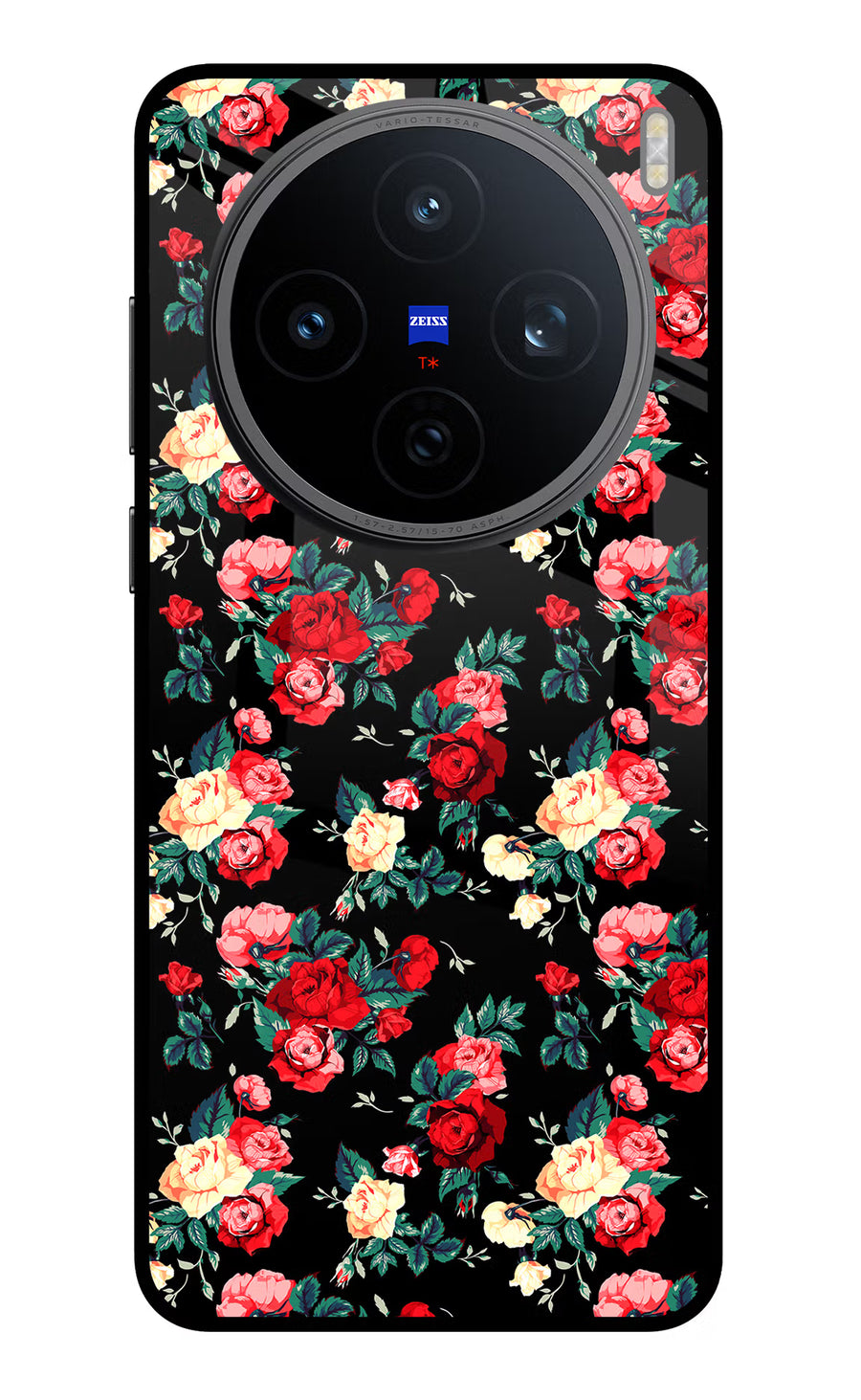 Rose Pattern Vivo X200T Back Cover, Metal case