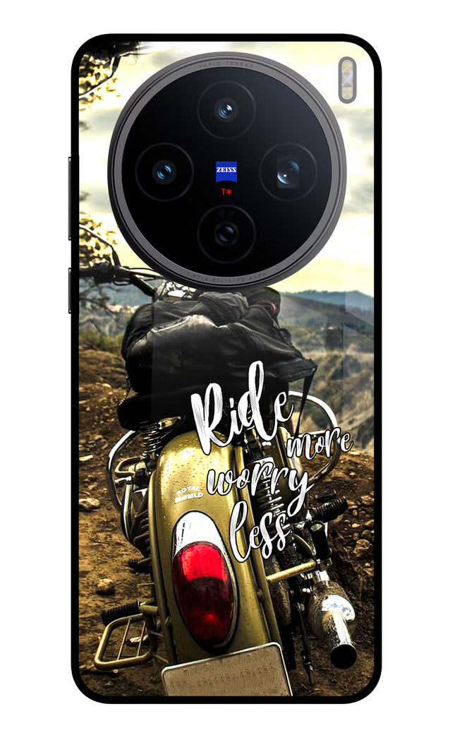 Ride More Worry Less Vivo X200T Metal Case Back Cover by Casekaro