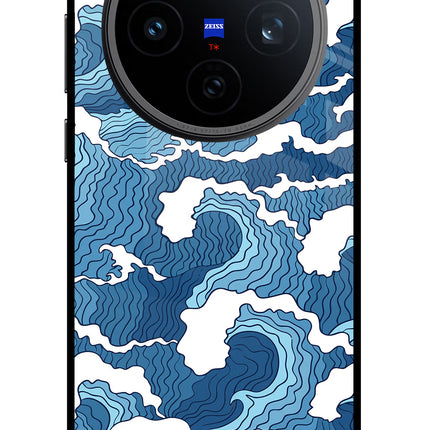 Blue Waves Vivo X200T Metal Case Back Cover by Casekaro