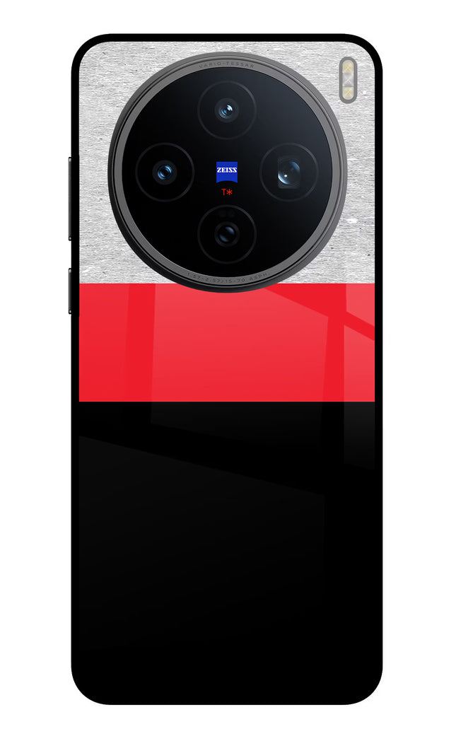 Tri Color Pattern Vivo X200T Metal Case Back Cover by Casekaro